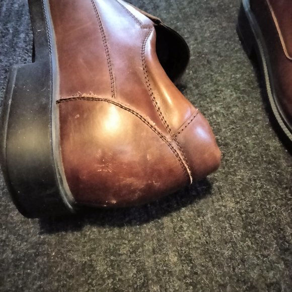 Calden Men's Invisible Height Increasing Elevator Shoes - Dark Brown Leather - Picture 5 of 9